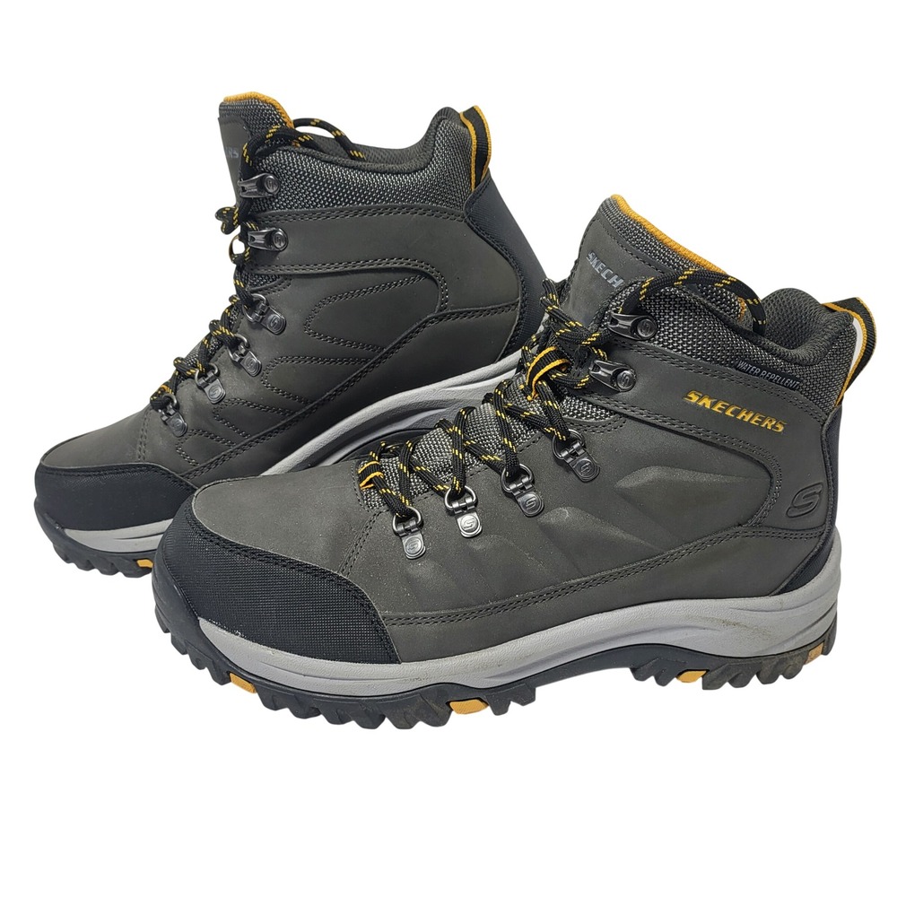 Skechers Mens Selmen Enidโ Hiking Boots Charcoal Extra Wide Fit 9 204642WW Grey